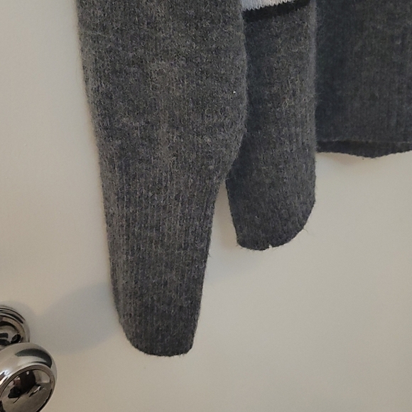 VTG H&M Mohair Wool Color Block Crew Neck Unisex Varsity Sweater - Picture 2 of 5